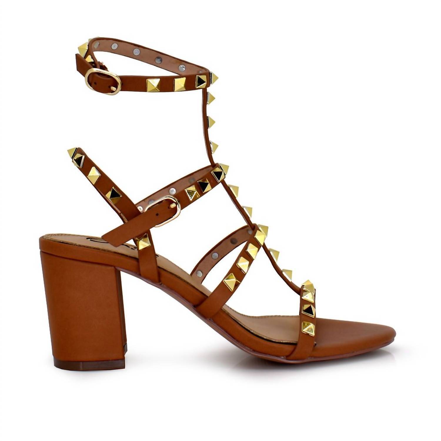 New Exe Women's Carol Heel Sandal In Camel